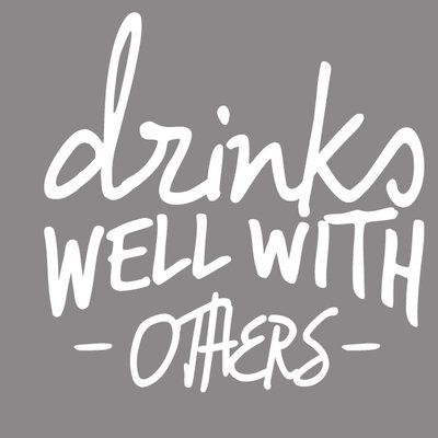 SweetumsWallDecals Drinks Well With Others Wall Decal Color: White Svg Decals, Drinks Well With Others, Large Wall Decals, Family Wall Decals, Bible Verse Wall Decals, Butterfly Wall Decals, Stencil Vinyl, Bar Man Cave, Prayer Wall