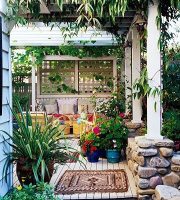 Deck Privacy, Evergreen Vines, Have Inspiration, Outside Living, Plants And Flowers, Decks And Porches, Cool Ideas, Outdoor Oasis, Outdoor Rooms