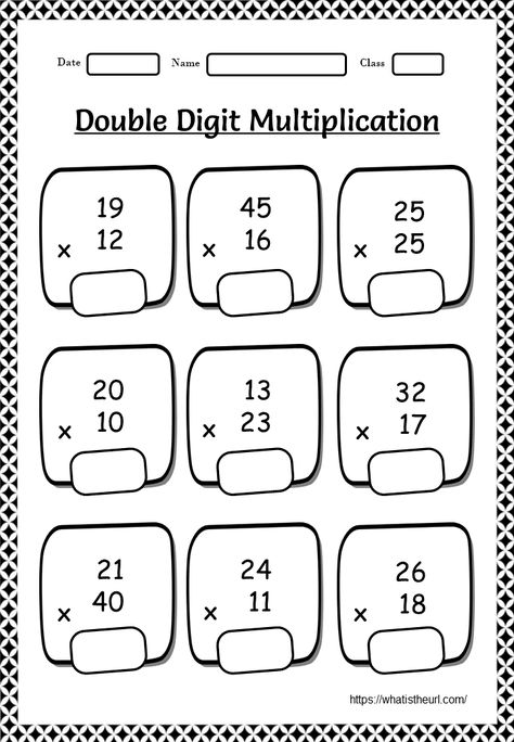 Double Digit Multiplication Worksheets for 5th grade Free Printable Multiplication Worksheets, Two Digit Multiplication, Double Digit Multiplication, Adding Worksheets, Free Multiplication Worksheets, Printable Multiplication Worksheets, Multiplication Fun, Touch Math, Double Digit Addition