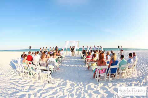 Low-key wedding on the beach in Destin, Florida. Wedding Ceremony Pictures, Fl Beaches, Best All Inclusive Resorts, Destin Florida Wedding, Florida Beach Wedding, Florida Wedding Venues, Wedding Venues Beach, Wedding Beach Ceremony, Beach Ceremony