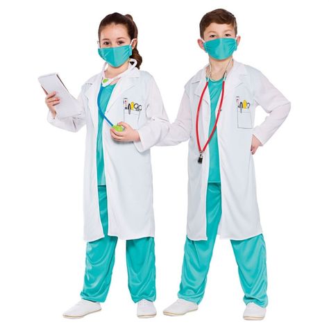 Surgeon Uniform, Doctor Fancy Dress, Kids Lab Coat, Mad Scientist Costume, Scientist Costume, Surgeon Scrubs, Wicked Costumes, White Lab Coat, Fancy Dress Halloween Costumes