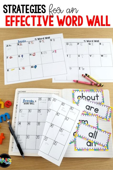 Word Wall Ideas Elementary, Spelling Sight Words, Sight Word Wall, Reading Support, Word Wall Activities, Personal Word Wall, Classroom Word Wall, Word Walls, B Words