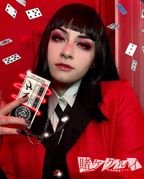 Fem Cosplay, Cosplay Kakegurui, Kakegurui Cosplay, Jabami Yumeko, Yumeko Jabami, Colorful Eye Makeup, Halloween 2022, Cosplay Makeup, Anime Cosplay