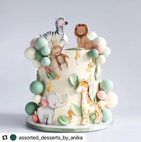 Buttercream Jungle Cake, Safari Cake Buttercream, Wild One Cake Girl, Wild One Cake Ideas, Safari Cake Ideas, Wild Animal Cake, Two Wild Birthday Cake, Two Wild Cake, Wild One Birthday Cake