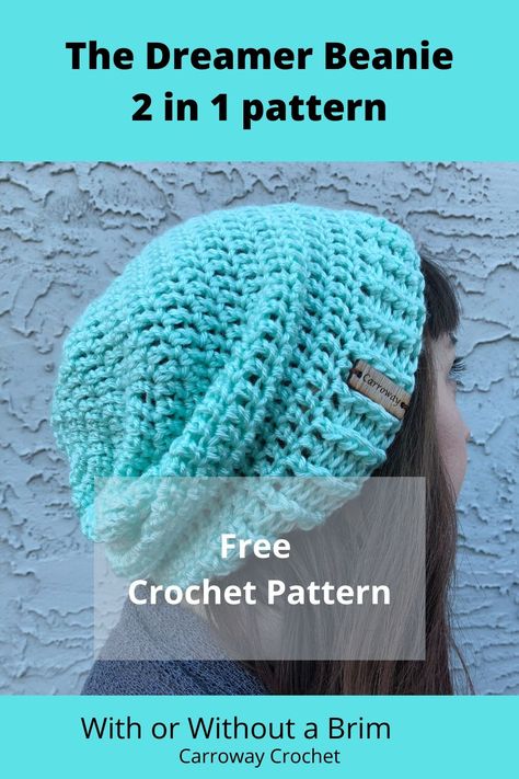 CROCHETCAUSE Crochet Slouchy Hat Free Pattern, Crochet Slouchy Beanie Pattern, Slouch Hat Crochet Pattern, Slouchy Beanie Crochet, Slouchy Beanie Pattern, Slouchy Hat Crochet Pattern, Crochet Hat Tutorial, Beanie Slouchy, Crochet Beanie Pattern Free