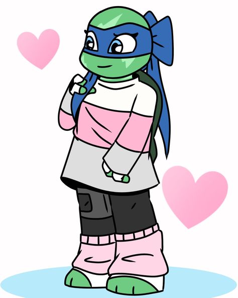 I felt the need to draw the girl in my new sweater. <3 Female Tmnt, Tmnt Girls, Ninja Turtle Party, Turtle Party, Ninja Turtles Art, New Sweater, Ninja Turtle, Mutant Ninja, Teenage Mutant