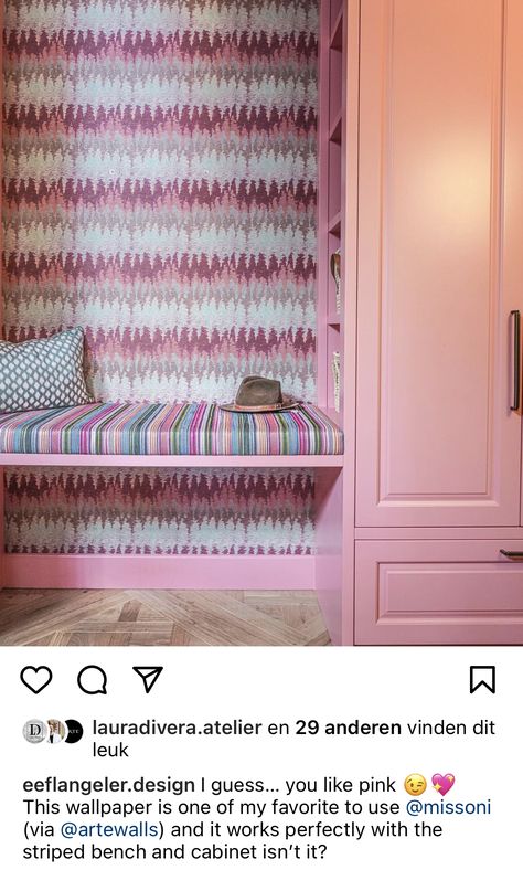 Missoni Wallpaper, Zig Zag Wallpaper, Wallpaper Nursery, Nursery Wallpaper, Missoni, Zig Zag, Sweet Home, Nursery, Pink