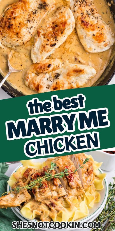 This delicious Marry Me Chicken recipe marries tender, juicy chicken in a parmesan cream sauce with sundried tomatoes. It's a rich, flavorful dish the whole family will love! Add it to your next meal planning session! Easy Comfort Food Dinners, Marry Me Chicken Recipe, Crockpot Recipes Beef Stew, Easy Family Dinner, Marry Me Chicken, Parmesan Cream Sauce, Chicken Easy, Sundried Tomatoes, Dinner With Ground Beef