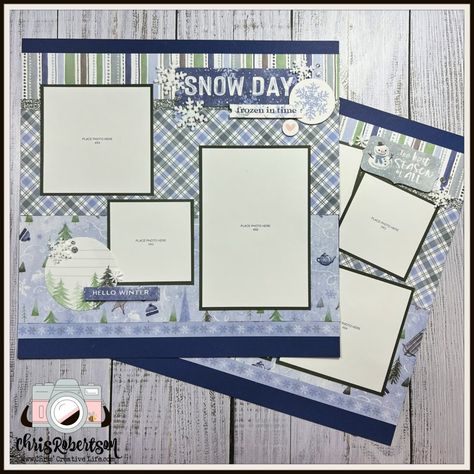 Gnomes For Winter Ctmh, Ctmh Gnomes For Winter, Stampin Up Scrapbooking Layouts Ideas, Winter Layout, Ctmh Scrapbooking Layouts, Winter Scrapbook Layouts, Winter Gnomes, Winter Scrapbooking, Scrapbook Christmas