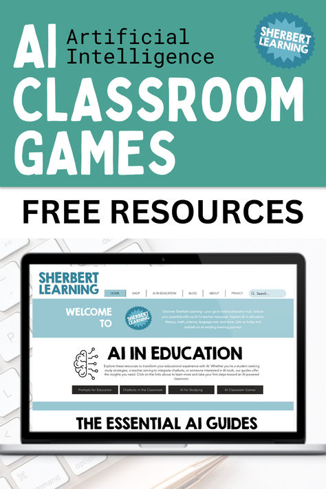 Looking for fun classroom games that use AI? 
Visit Sherbert Learning's AI Classroom Games section! 🎮 Discover free AI prompts and ideas for engaging games that bring excitement to your lessons. From scavenger hunts to classroom Jeopardy, find interactive activities that make learning with AI enjoyable and easy to set up.

Perfect for teachers looking to incorporate technology into their classrooms in a playful way. experiences! #AIinEducation #ClassroomGames #TeachingIdeas Fun Classroom Games High Schools, Classroom Jeopardy, Classroom Games High School, Digital Learning Educational Technology, Fun Classroom Games, Interactive Story Games, Efl Teaching, Classroom Engagement, Esl English