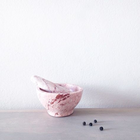 Artisan & Fox on Instagram: “The ROSADO Mortar-and-Pestle Set; the pink marble is sourced from the state of Puebla, and handmade with rustic tools before being…” Mexican Crafts, Green Witch, Jewellery Accessories, Grey Marble, Home Lifestyle, Pink Marble, Mortar And Pestle, Pink Stone, Artisan Craft