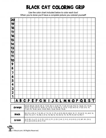 Black Cat Mystery Picture Coloring Page Grid Coloring Pages, Grid Coloring, Magical Castle, December Activities, Christmas Mystery, Halloween Mystery, Coloring Worksheets, Screen Free Activities, Mystery Pictures