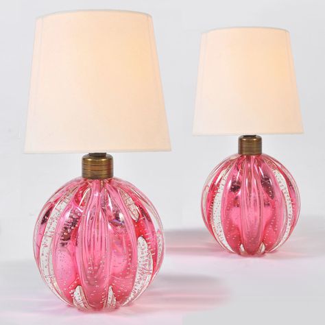 Night Table Lamps, Murano Lamp, Pink Lamp, Lamps Bedroom, Small Room Decor, Ball Lamps, Glass Lamps, Crystal Table Lamps, Contemporary Table Lamps