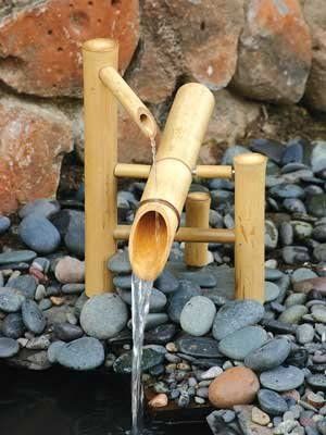 Backyard Outdoor Kitchen, Shishi Odoshi, Zen Ideas, Bamboo Water Fountain, Kitchen Bamboo, Japanese Garden Decor, Fountain Outdoor, Bamboo Fountain, Garden Water Fountains