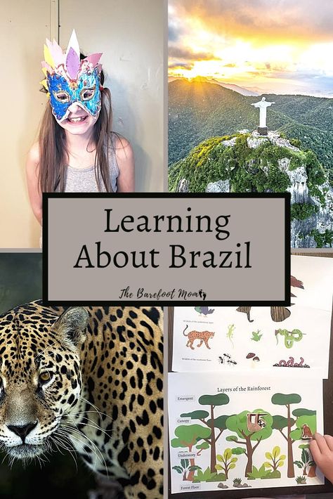 Information, activities, crafts, recipes, resources, and more for learning about Brazil with your kids or students. Includes a free printable layers of the Amazon Rainforest activity! South America Activities For Preschool, Brazil Preschool Activities, Amazon Rainforest Activities, Amazon Rainforest Crafts For Kids, Brazil Crafts For Preschool, Brazil Art Projects For Kids, Amazon Rainforest Crafts, Brazil Activities For Kids, South America Crafts For Kids