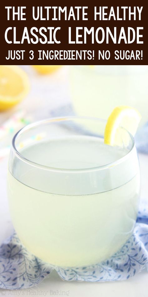 10 Minute Healthy Lemonade – an easy clean-eating recipe with just 3 ingredients & 12 calories! And it tastes AMAZING! ♡ best homemade sugar free lemonade. skinny healthy summer lemonade. DIY low carb lemonade. Sugar Free Lemonade Recipe, Fresh Lemonade Recipe, Keto Beverages, Healthy Lemonade, Sugar Free Lemonade, Citrus Drinks, Homemade Lemonade Recipes, Summer Lemonade, Sugar Free Drinks