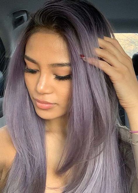 Metallic Hair Color, Pastel Purple Hair, Lavender Hair Colors, Latest Hair Color, Hair Color Unique, Lilac Hair, Lavender Hair, Hair Color Techniques, Hair Color For Women