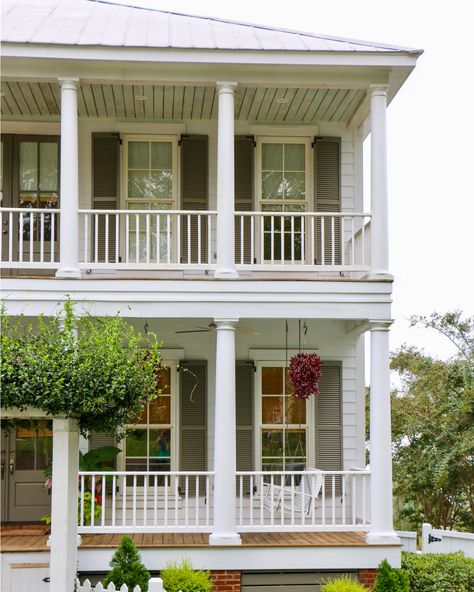 Whether you are looking for the classic Low Country aesthetic with vibrant exterior shutters or want to create a style that is unique to your home, our craftsmen will create the custom interior and exterior treatments that bring your vision to life! #lowcountry #homedesign Low Country Interior Design, Low Country House, Country Interior Design, Country Aesthetic, Shutter Blinds, Country House Interior, Shutters Exterior, Custom Interior, Wrap Around Porch