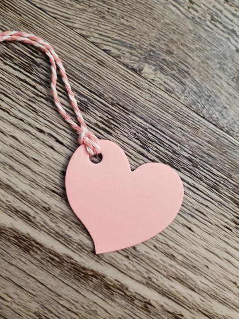 Paper Gift Tags, Bakers Twine, Small Heart, Cardstock Paper, Twine, Gift Tags, Valentine Gifts, Heart Shapes, Card Stock