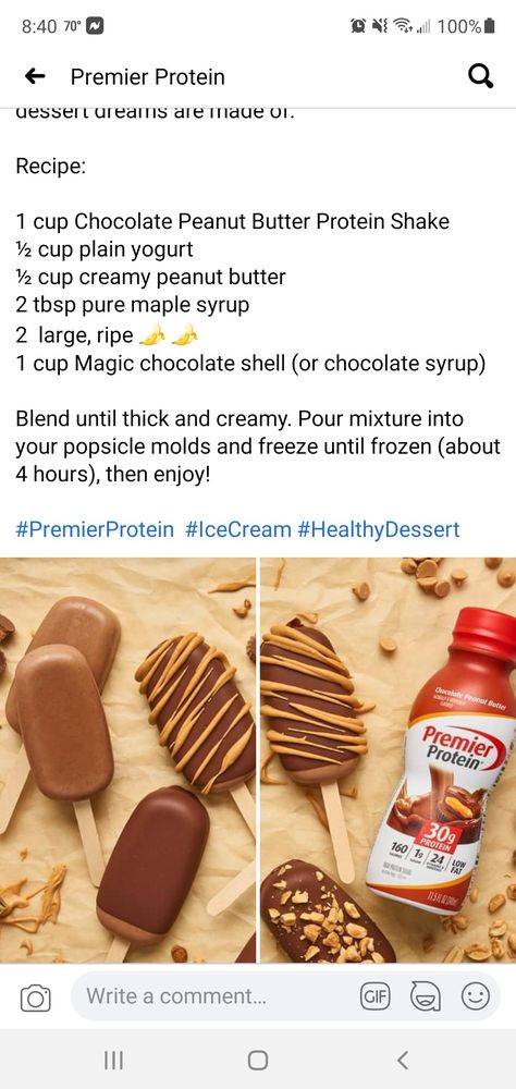 Peanut Butter Protein Shake, Sleeve Recipes, Magic Chocolate, Bariatric Sleeve, Premier Protein, Chocolate Shells, Protein Shake Recipes, Protein Recipes, Protein Shake