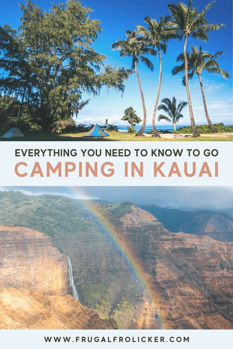 A guide to planning the best Kauai road trip and Kauai camping trip, including where to get camping equipment, Kauai car rentals, and camper van Kauai. #usa #hawaii #kauai #hawaiianislands #camping #roadtrip Kauai Camping, What To Bring Camping, Hawaii Kauai, Kauai Vacation, Hawaii Things To Do, Travel Hawaii, Camping Guide, Hawaii Honeymoon, Rv Hacks