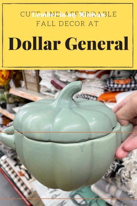 Run, don't walk, To Dollar General! They have really cute fall decor and it's much cheaper than the craft stores. Cute Fall Decor, Wood Signage, Decorating For Fall, Pumpkin Vase, Market Sign, Carpentry Projects, Fall Items, Fall Pillows, Mini Pumpkins