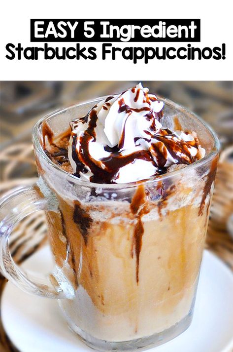 Diy Coffee Frappuccino, Healthy Frozen Coffee Drinks, Homemade Frozen Coffee, Diy Frozen Coffee, Diy Starbucks Frappuccino Recipe, Instant Coffee Frappuccino, Starbucks Instant Coffee Recipes, Homemade Frappuccino Recipe Easy, Frappuccino Recipe Healthy