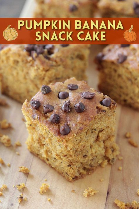 Pumpkin Banana Snack Cake - Eat. Drink. Love. Pumpkin Banana Bundt Cake, Pumpkin Banana Cake Recipes, Pumpkin Banana Dessert, Pumpkin Banana Cake, Pumkin Cake, Banana Snack Cake, Pumpkin Bundt Cake Recipes, Banana Coffee Cakes, Raisin Cake