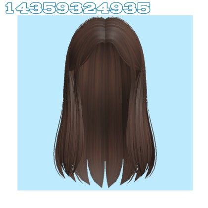 Roblox Brown Straight Hair Codes, Roblox Brown Hair, Brown Hair Roblox Id, Brown Hair Id, Pretty Brown Hair, Brookhaven Codes, Brown Hair Roblox, Brown Straight Hair, Rh Design