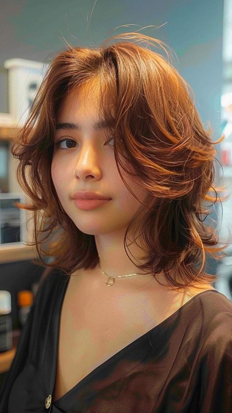 Feather Haircut Short, Layered Hair Around Face, Hair Cuts Short Ideas, Short Hairstyle Women Volume, Short Soft Shag, Uneven Short Hair, Feathered Medium Length Hair, Low Maintenance Straight Haircut, Feathered Layers Short Hair