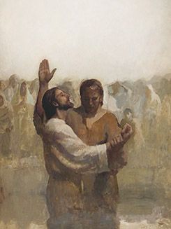 Jesus being baptized J Kirk Richards, Life Of Jesus Christ, Life Of Christ, Pictures Of Christ, Jesus Christ Art, Lds Art, Christian Artwork, Pictures Of Jesus Christ, Prophetic Art