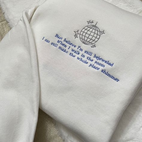 This Gender-Neutral Adult Sweatshirts item by GoldenDoveEmbroidery has 889 favorites from Etsy shoppers. Ships from O Fallon, MO. Listed on Apr 6, 2023 Music Merch, Taylor Sweater, Taylor Swift Shirts, Crewneck Sweatshirt Women, Taylor Swift Outfits, Thread Colors, Embroidered Crewneck, Cute Sweatshirts, Custom Sweatshirts