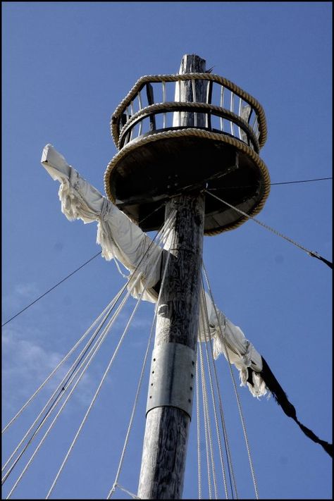 crows nest Crows Nest Ship, Ship Crows Nest, Crows Nest, Sea Shanties, From Here To Eternity, Old Sailing Ships, Crow's Nest, Fantasy Life, Aye Aye