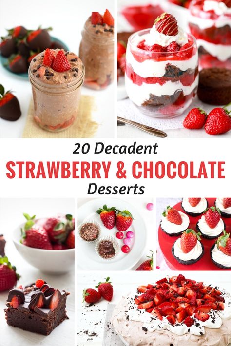 Dessert is a favorite in my home - and mixing the best fruit of the season with chocolate? Heavenly. Enjoy these amazing strawberry and chocolate desserts. Chocolate Strawberry Desserts, Strawberries And Chocolate, Strawberry And Chocolate, Strawberry Dessert Recipes, Dessert For Two, Summer Dessert Recipes, Strawberry Desserts, Mom Bloggers, Chocolate Strawberries