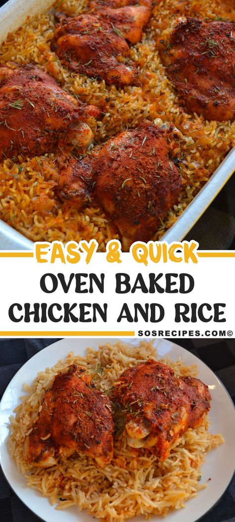 Boneless Skinless Chicken Thigh One Pot Recipes, Easy Chicken Thigh And Rice Recipes, Chicken Thighs And Rice Oven, Chicken Thigh Rice Recipes, Chicken Thighs And Rice Casserole, Chicken Thighs And Rice Recipes, Baked Chicken Thighs And Rice, Chicken Thigh And Rice Recipes, Bbq Chicken And Rice