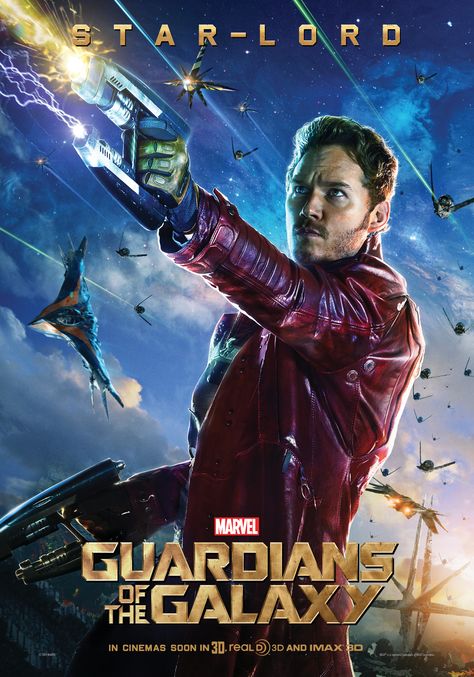 Star-Lord (Peter Quill) Character Poster Film Marvel, Michael Rooker, Galaxy Movie, Galaxy Poster, Peter Quill, Karen Gillan, Zoe Saldana, Ms Marvel, Chris Pratt