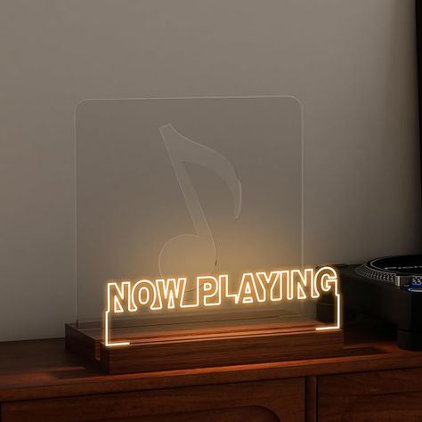 Now Playing Vinyl Record Stand, Light up Record Holder, Wooden Acrylic Display with Warm White Lights for Albums, Room Decor, for Vinyl Lovers Vinyl Record Stand, Home Entertainment Furniture, Record Stand, Warm White Lights, Record Display, Now Playing, Record Holder, Gift Suggestions, Just Love Me