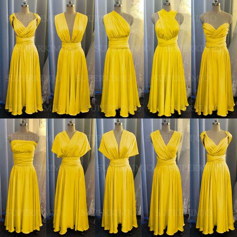 Yellow Bridesmaid Dresses Long, Yellow Bridesmaid Dress Long, Yellow Bridesmaid Dress, Yellow Bridesmaid, Bridesmaid Dresses Floor Length, Bridesmaid Dresses Long, Convertible Bridesmaid Dress, Custom Bridesmaid Dress, Yellow Bridesmaid Dresses