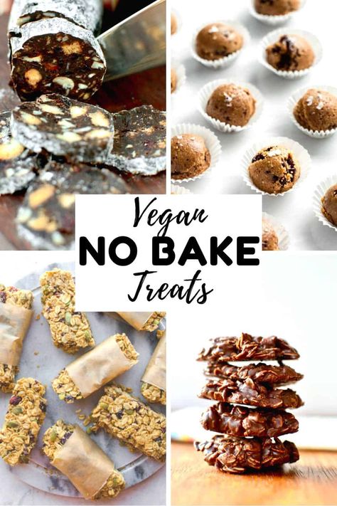 Vegan Christmas Treats, Vegan No Bake Cookies, Bake Sale Cookies, Vegan Snacks On The Go, Vegan No Bake, No Bake Chocolate Desserts, Tasty Sweets, Easy No Bake Cookies, Vegan Chocolate Bars