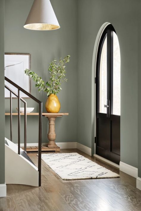 We are inspired by a certain color that's captivating our attention these days and so here is our Guide to decorating an Evergreen Fog Nursery. Sherwin-Williams' 2022 color of the year is Evergreen Fog, a shade of gray-green and we are personally so excited about this choice. If you are a regular reader of this blog, you know we have always being drawn to green nurseries, green paint colors and love adding shades of green to our nursery designs. Evergreen Fog, Light Green Paint, Home Depot Paint, Shoji White, Sala Grande, Paint Color Inspiration, Sherwin Williams Colors, Favorite Paint Colors, Green Paint Colors