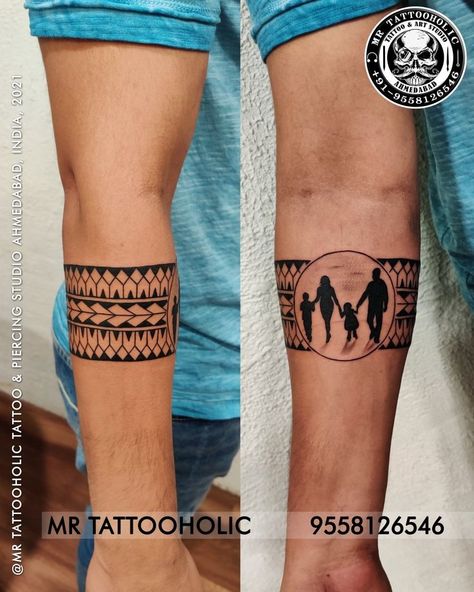 Family Band Tattoo, Tattoo Designs Mandala, Leg Band Tattoos, Tattoos Mom, Tree Sleeve Tattoo, Mom Dad Tattoo, Band Tattoos For Men, Mom Dad Tattoo Designs, Tattoo Band