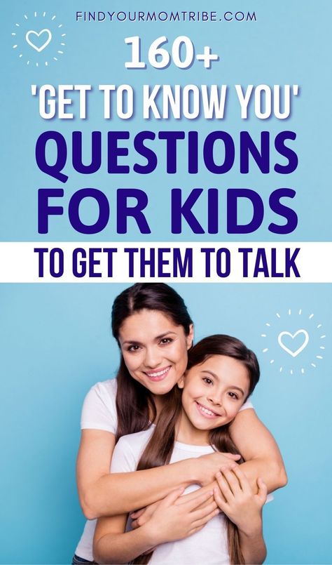 Talking Points For Kids, Getting To Know You Questions For Kids, Questions For Kids Thought Provoking, Questions To Ask Kids About Themselves, Get To Know You Questions For Kids, Distant Friends, Kid Dates, Questions For Kids, Kids Questions