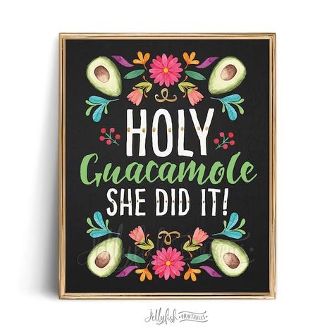 JellyfishPrintables - Etsy Mexican Fiesta Decorations, Graduation Party Signs, Holy Guacamole, Fiesta Party Decorations, Graduation Party Planning, Graduation Party Themes, Fiesta Theme Party, Grad Party Decorations, College Graduation Parties