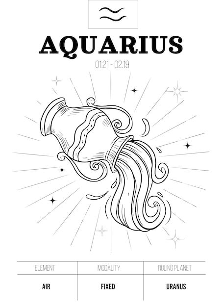 Aquarius Patchwork Tattoo, Aquarius Flash Tattoo, Zodiac Signs Aquarius Tattoo, Horoscope Art Aquarius, Aquarius Line Art, Aquarius Symbol Art, Aquarius Water Bearer Tattoo, Aquarius Sign Symbol, Aquarius Sketch