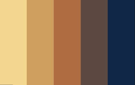 Navy Gold Brown Color Palette, Galley Bathroom, Color Scheme Orange, 80s Bathroom, Tan Color Palette, Brown And Blue Living Room, Brown Living Room Decor, Palette Challenge, Simple Bathroom Remodel