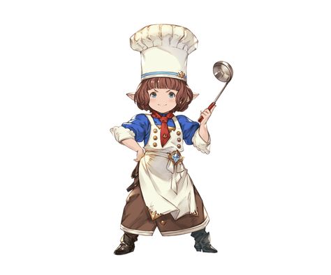 Chef Bridgette #granbluefantasy Gesture Drawing, Whole Heart, Dnd Characters, Anime Poses, Cute Characters, Fantasy Character Design, Card Game, Trading Card, Fantasy Creatures