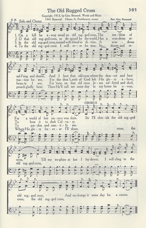 The Old Rugged Cross Old Gospel Songs Lyrics, Old Hymns, The Old Rugged Cross, Hymn Lyrics, Gospel Song Lyrics, Christian Hymns, Christmas Songs Lyrics, Free Piano Sheet Music, Hymn Sheet Music