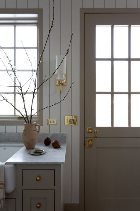 Jeanne Stoffer Design, Light And Dwell Kitchen, Light And Dwell Bathroom, European Cottage Bathroom, European Inspired Kitchen, European Modern Interior, European Farmhouse Interior, Neutral Mudroom, European Cottage Kitchen