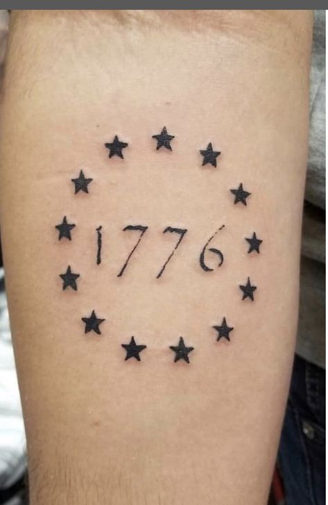 Pride Tattoo, Patriotic Tattoos, Awareness Tattoo, Usa Tattoo, History Tattoos, Military Tattoos, Flag Tattoo, Betsy Ross, Elegant Tattoos