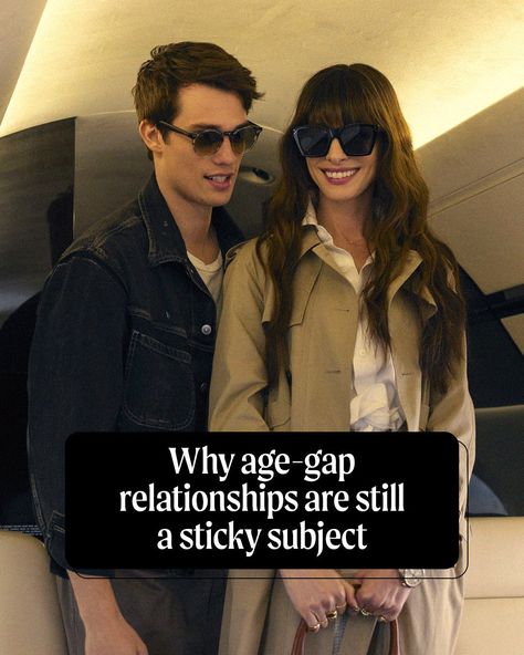 Since The Idea of You – the new #AnneHathaway romcom – arrived on Amazon Prime, everyone’s favourite debate has re-entered the group chat: age-gap relationships 😆 The couple’s 16-year age gap has, once again, got people furiously debating what exactly an ‘acceptable’ age gap is. We’re not asking that, though. What we want to know is: In an era of online dating, celebrating kink and gender fluidity, why do we continue to be so obsessed with a couple’s ages remaining in an ‘acceptable’ bracke... Age Gap Couple Aesthetic, Age Gap Couples, Age Gap Love, Gender Fluidity, The Group Chat, Age Gap, Anne Hathaway, Couple Aesthetic, Online Dating